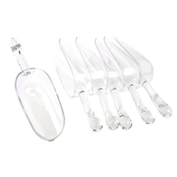 Candy Scoop Set - Package of 12 Shiny Silver Plastic Scoops for Wedding and  Party Candy Buffets