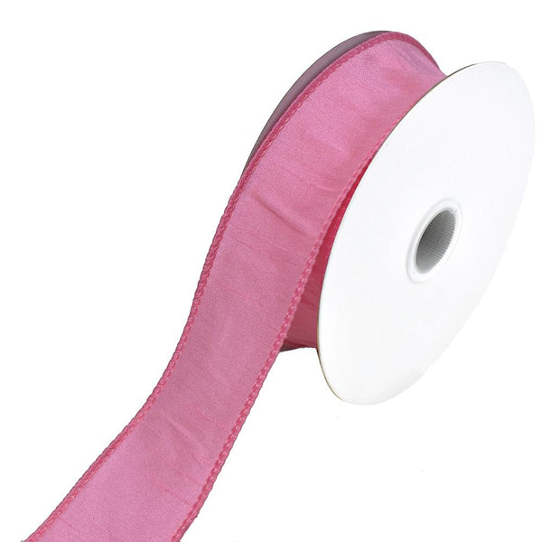 Hot Pink Wired Ribbon, 1 1/2 Inch Ribbon