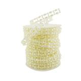 Double Lined Oval Flat Pearl Trim Ribbon, 6mm, 12-Yard