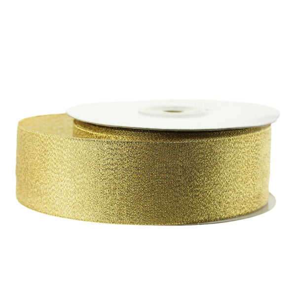 Metallic Taffeta Christmas Ribbon, 1-1/2-inch, 25-yard, Gold