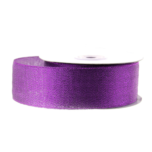 Metallic Taffeta Christmas Ribbon, 1-1/2-inch, 25-yard, Purple