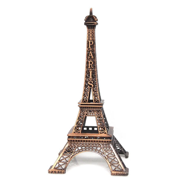 Metal Eiffel Tower Paris France Souvenir, 15-inch, Brown