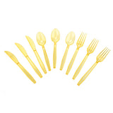 Transparent Plastic Cutlery, Assorted Sizes, 24-Piece