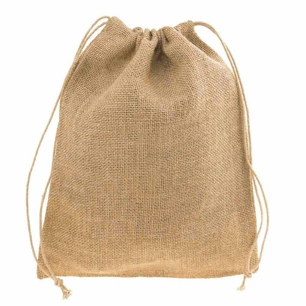 Burlap Favor Bags with Drawstrings, 12-Piece, 10-Inch x 12-Inch