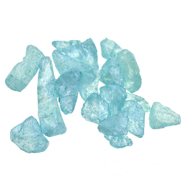 Pearlized Glass Chips, Ocean Blue, 15-Ounce