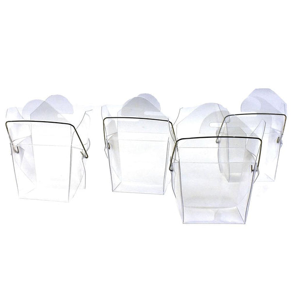 Plastic Wired Take Out Boxes, Clear, 2-3/4-Inch, 12-Count