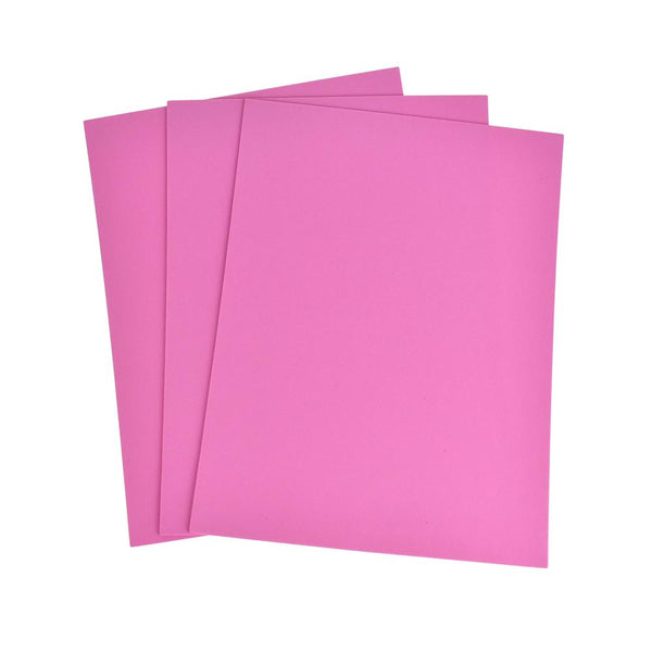 Plain EVA Foam Sheet, 9-Inch x 12-Inch, 3-Piece, Fuchsia
