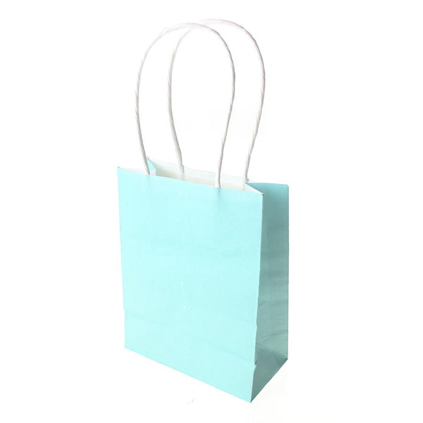 Small Party Favor Paper Treat Bags, 5-Inch, 12-Count, Blue
