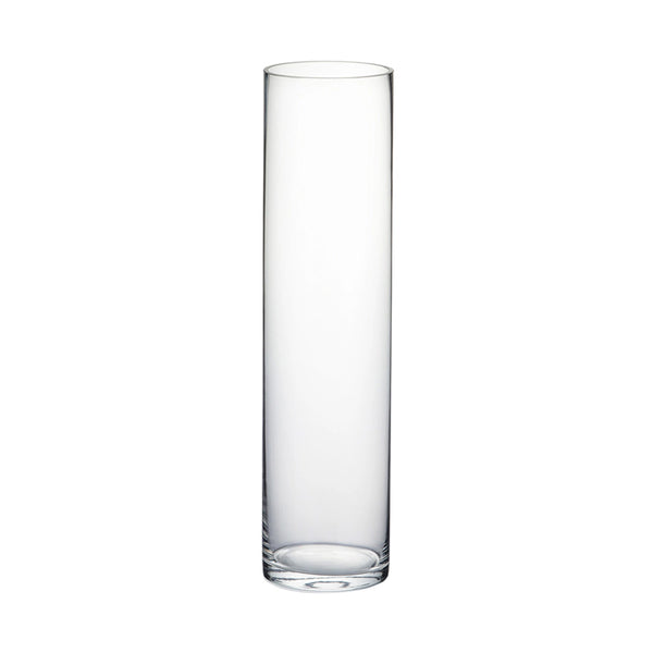Clear Tall Glass Cylinder Floral Vase, 12-Inch x 3-Inch, 12-Count