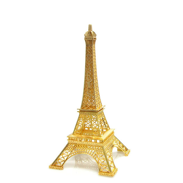 Metal Eiffel Tower Paris France Souvenir, 12-inch, Gold