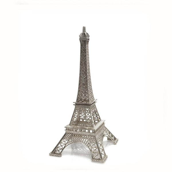 Metal Eiffel Tower Paris France Souvenir, 10-inch, Silver