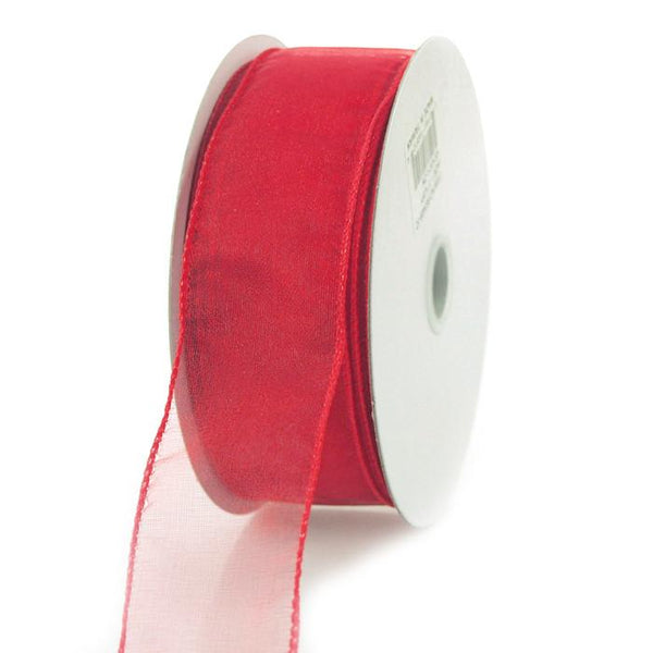 Sheer Chiffon Ribbon Wired Edge, 1-1/2-inch, 25-yard, Beauty