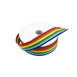 Rainbow Stripes Grossgrain Ribbon, 7/8-Inch, 4-Yard