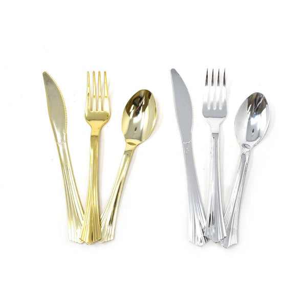 Premium Plastic Assorted Cutlery, 24-Piece