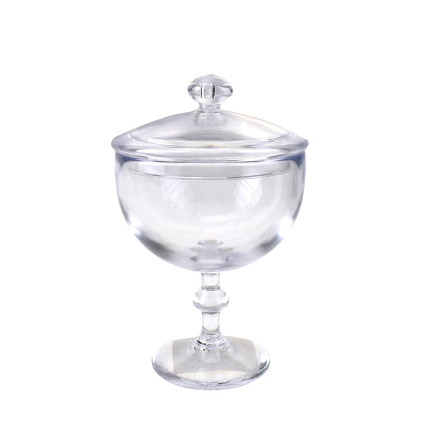 Plastic Candy Jar with Lid, Clear, 7-Inch