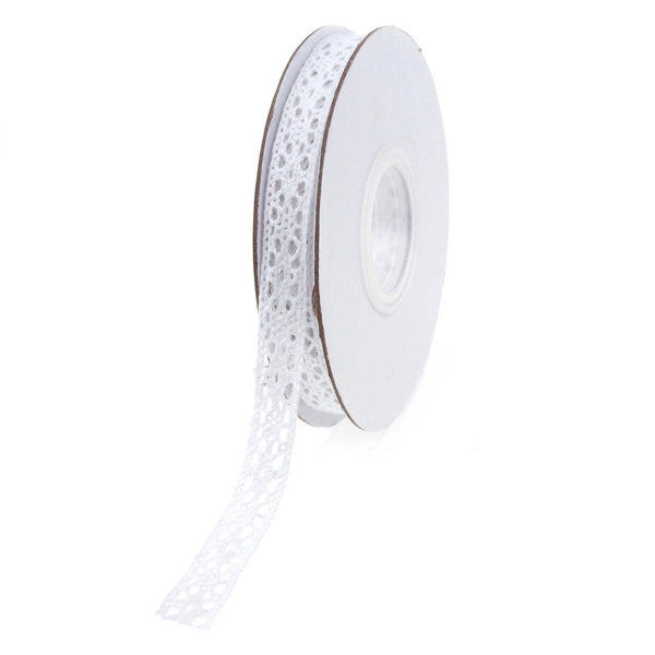 Crochet Trim Ribbon, 1/2-Inch, 10 Yards, White