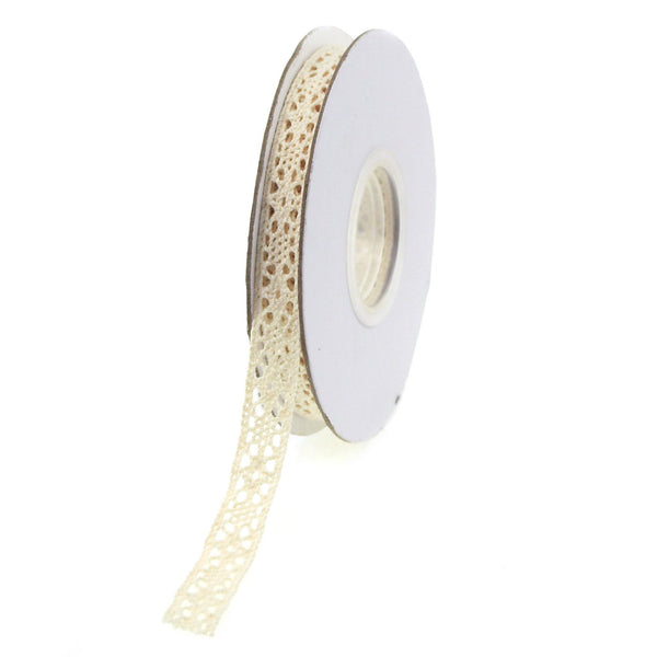 Crochet Trim Ribbon, 1/2-Inch, 10 Yards, Ivory
