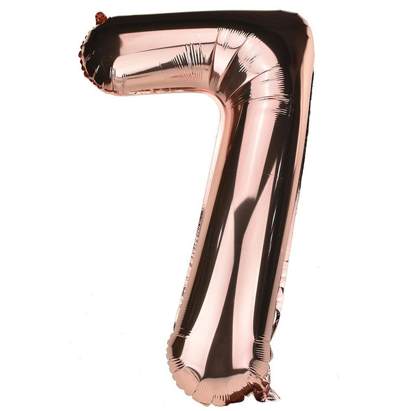 Jumbo Foil Number 7 Balloon, Rose Gold, 34-Inch