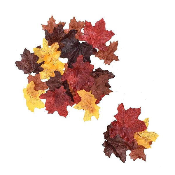 Artificial Autumn Leaves, Burgundy, 100-Piece