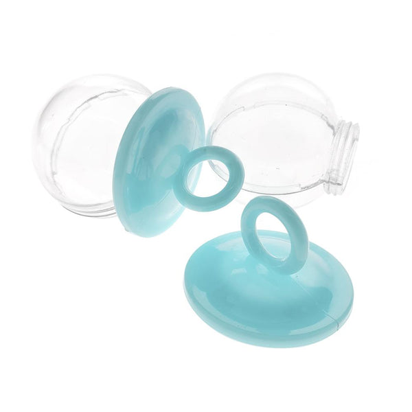 Baby Shower Plastic Pacifier Favor Box, 2-1/2-Inch. 12-Count, Blue
