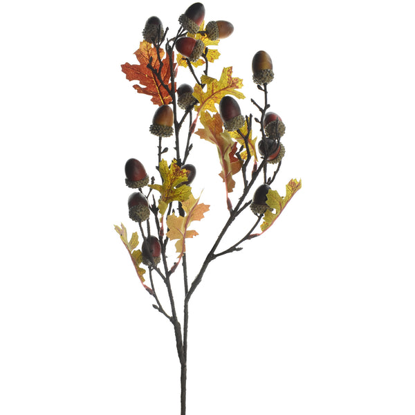 Artificial Acorn Branch Stem, 34-Inch