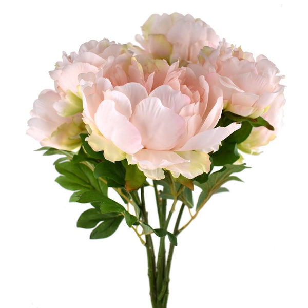 Deluxe Silk Peony Bush, 22-Inch, Champagne
