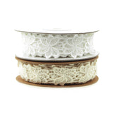 Flower Crochet Trim Ribbon, 1-Inch, 5 Yards