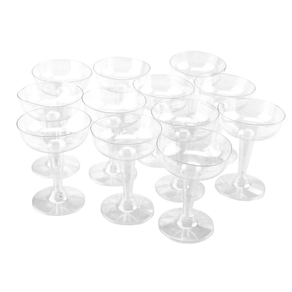 Pleated Plastic Disposable Champagne Glasses, 4-1/4-Inch, 12-Count