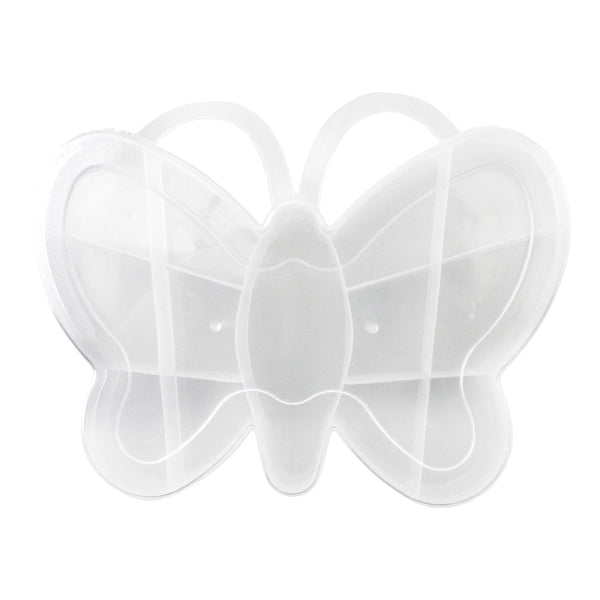 Butterfly Shaped Clear Plastic Organizer Box, 7-1/4-Inch