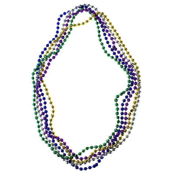 Plastic Bead Necklace, Assorted Colors, 15-1/2-Inch, 5-Piece