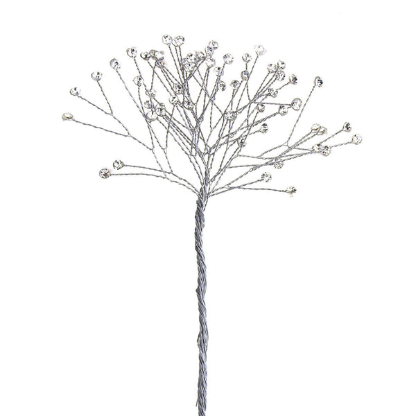 Crystal Rhinestone Spray Branch, 7-1/2-Inch, 12-Count, Clear