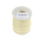 Plastic Flat Back Craft Pearl String, 4mm, 24-Yards