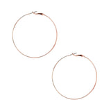 Surgical Steel Gold Plated Hoop Earrings, 2-1/4-Inch