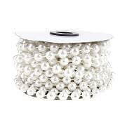 Plastic MOT Pearls, 8mm, 8-Yard, White