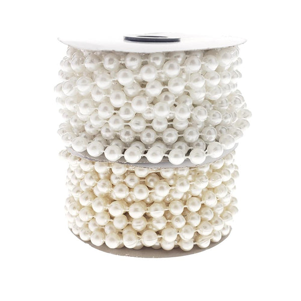 Plastic MOT Pearls, 8mm, 8-Yard
