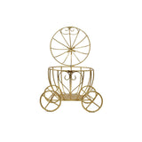 Latched Metal Pumpkin Carriage, Gold, 12-Inch
