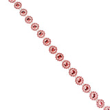 Flower Rhinestone Trim Strand, 15mm, 10-Yard, Coral
