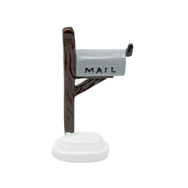 Miniature Wooden Mailbox, Silver,  2-1/2-Inch