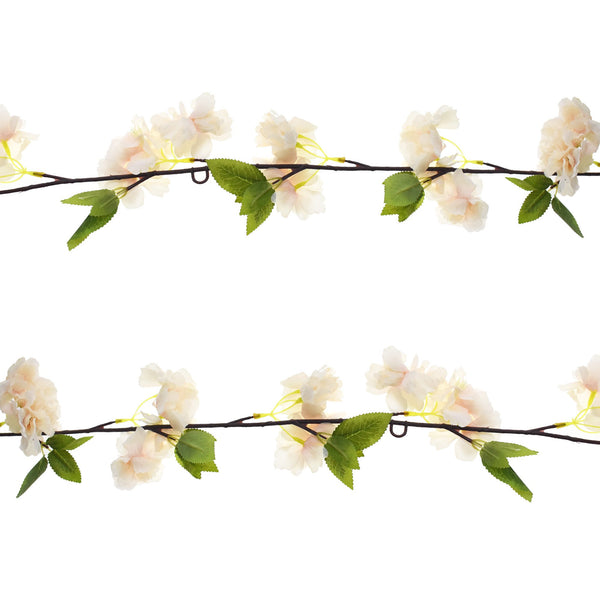Artificial Wildflower Branch Garland, Peach, 68-Inch