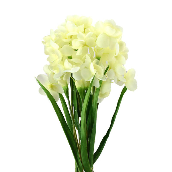 Artificial Daffodil Flowers Spray, Ivory, 21-1/2-Inch