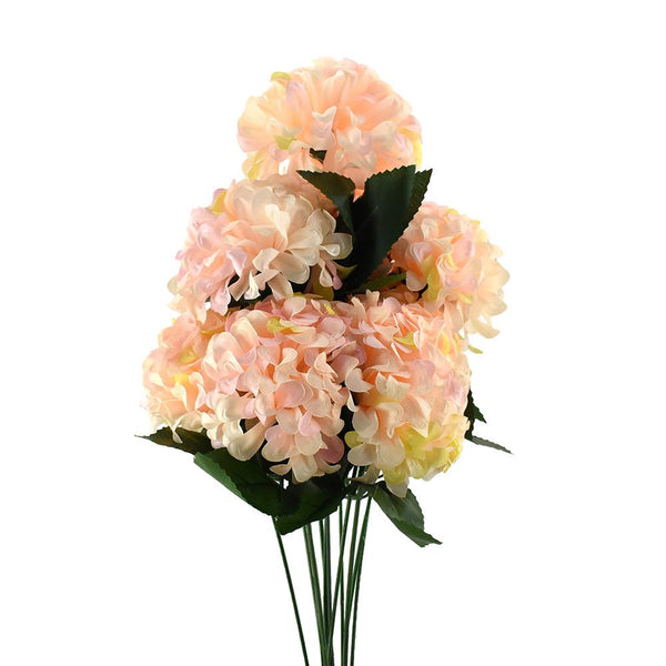 Artificial Hydrangea Flowers Spray, 20-Inch, Blush