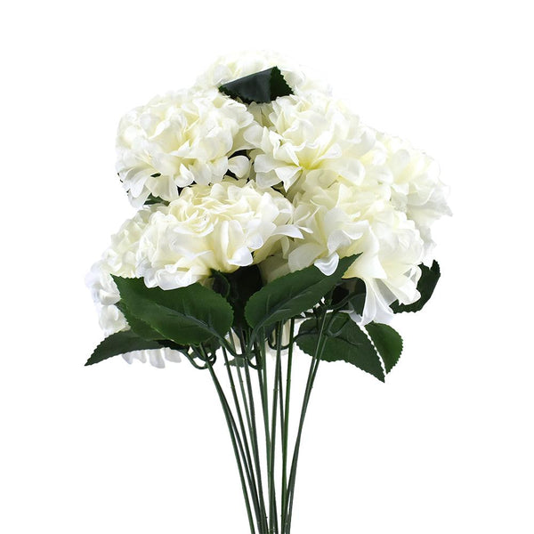 Artificial Hydrangea Flowers Spray, 20-Inch, Ivory