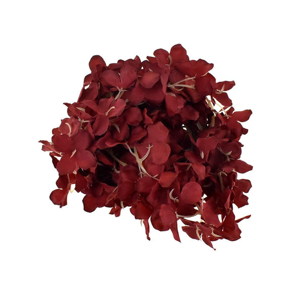 Silk Hydrangea Garland, 80-Inch, Burgundy