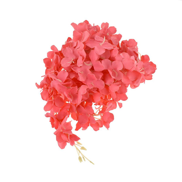 Silk Hydrangea Garland, 80-Inch, Coral