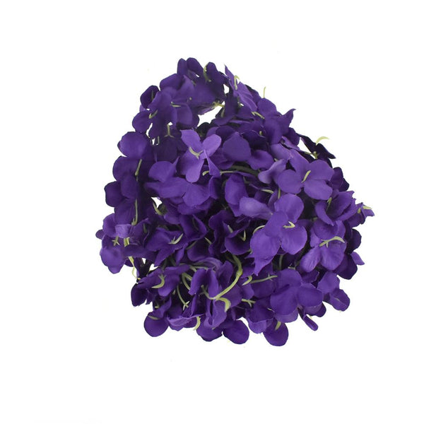 Silk Hydrangea Garland, 80-Inch, Purple