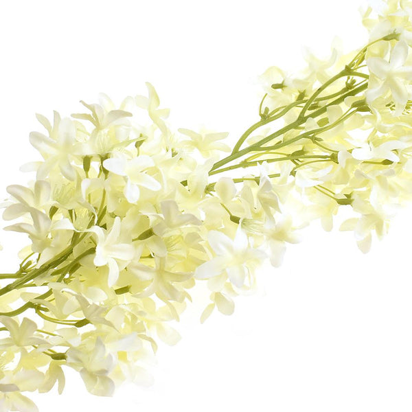 Artificial Winter Jasmine Flower Garland, Ivory, 66-Inch
