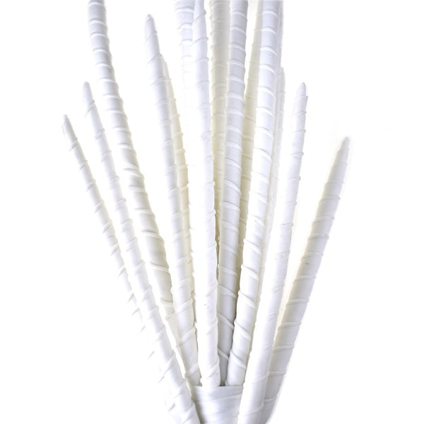Artificial Foam Bamboo Willow Wired Bush, White, 27-Inch