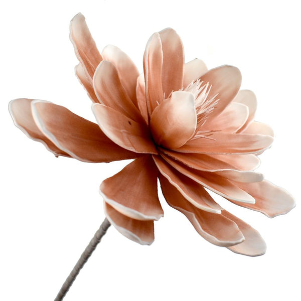 Blooming Floral Foam Magnolia Stem, 30-Inch, Coral