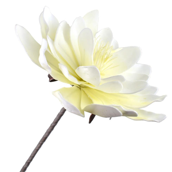 Blooming Floral Foam Magnolia Stem, 30-Inch, Cream