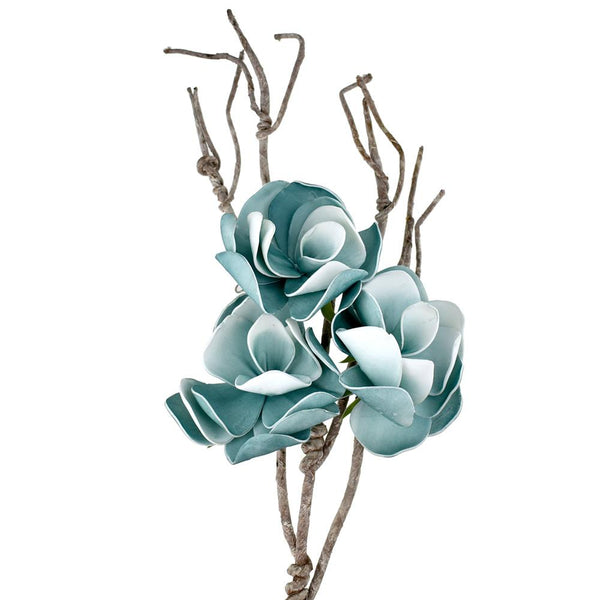 Floral Foam Magnolia Branch, 38-Inch, Aqua
